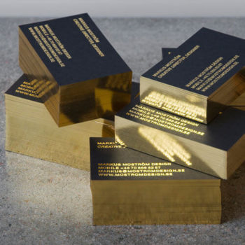 gold edge business cards