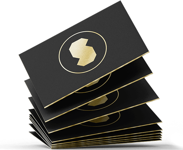 gold edge business cards