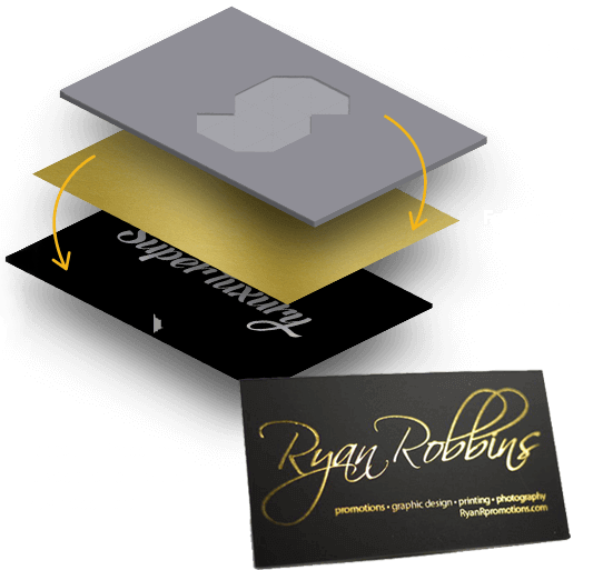 foiled business cards